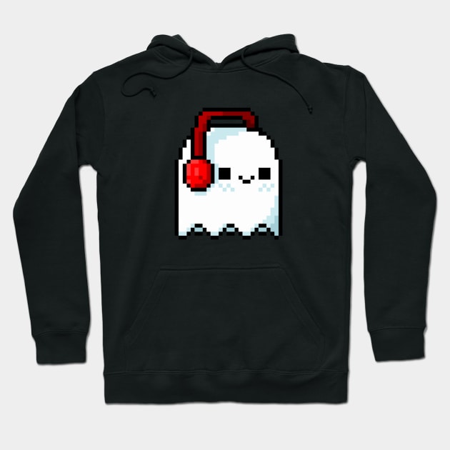 Music Ghost Pixel Art Hoodie by Myntea